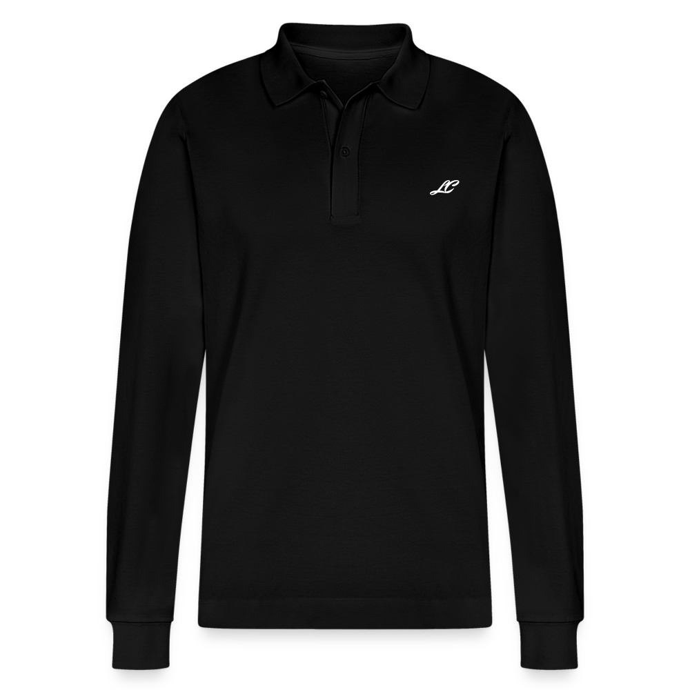Lumière Couture poloshirt met lange mouwen - zwart